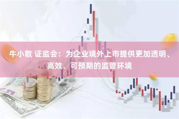 牛小散 证监会：为企业境外上市提供更加透明、高效、可预期的监管环境